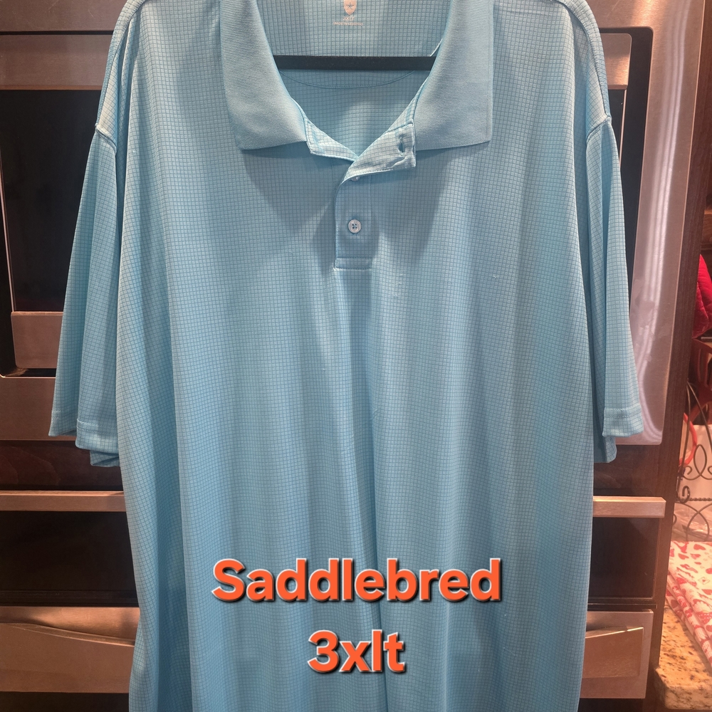 Saddlebred Men's Aqua Polo Shirt